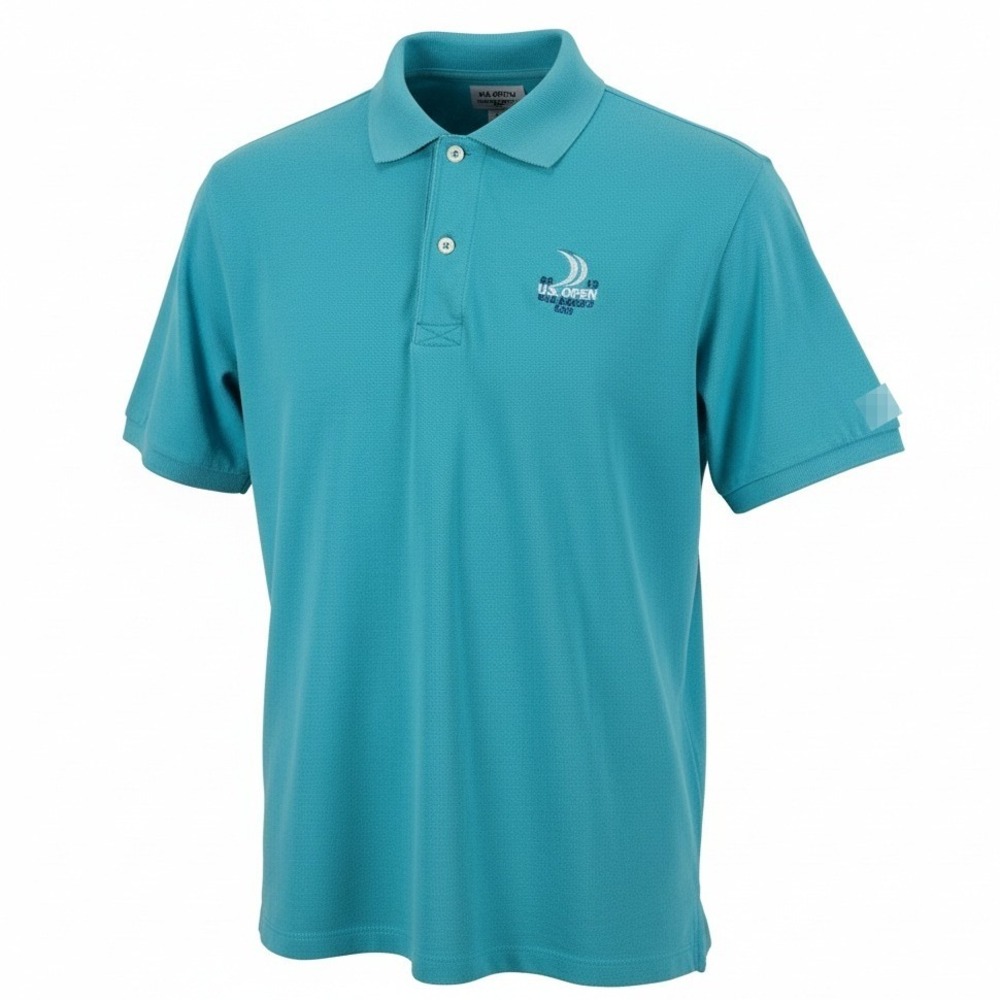 U.S. Open Collection Polo Shirt Mens XL Turquoise 2015 Chambers Bay Golf USGA